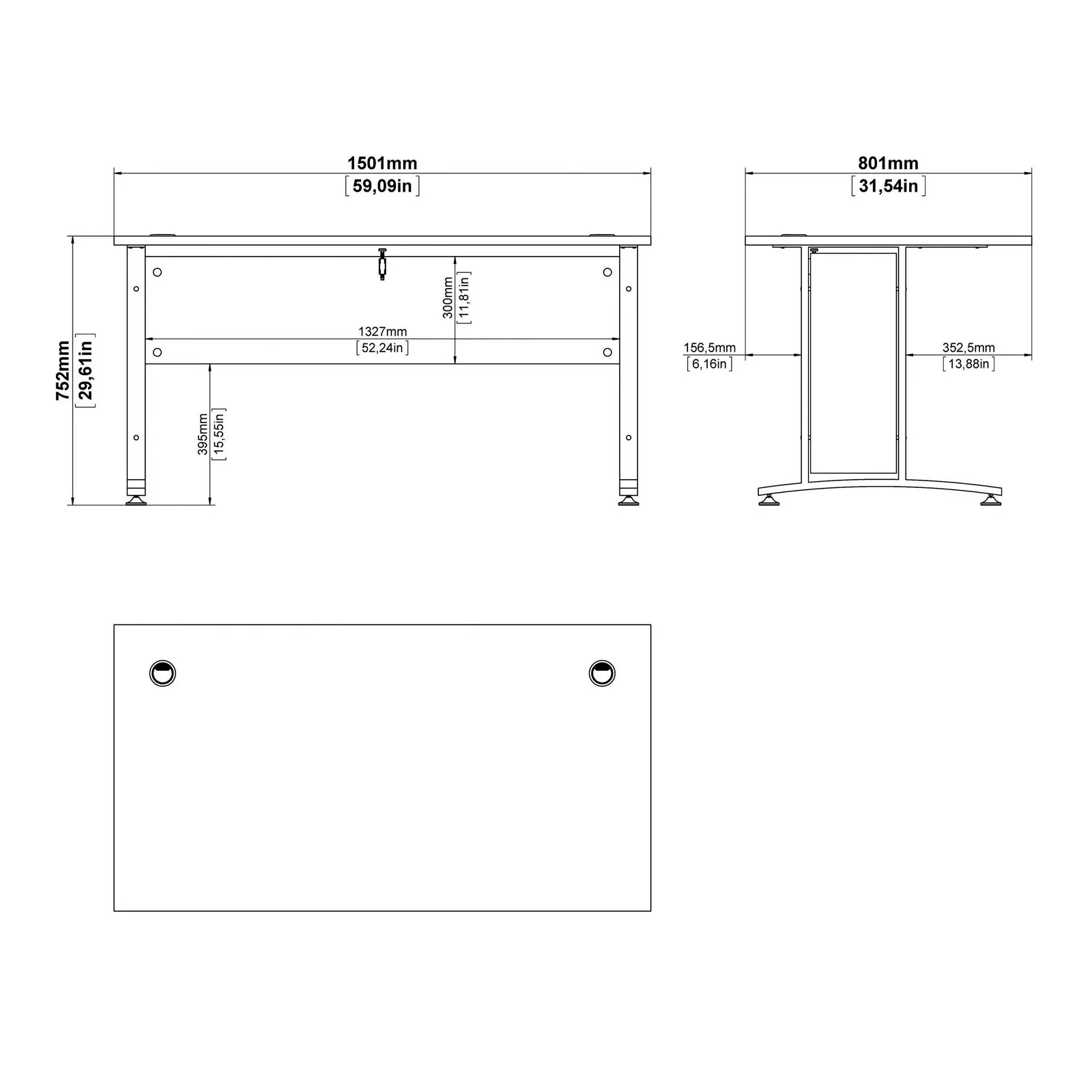 Furniture To Go Prima Desk 150cm in Grey 5