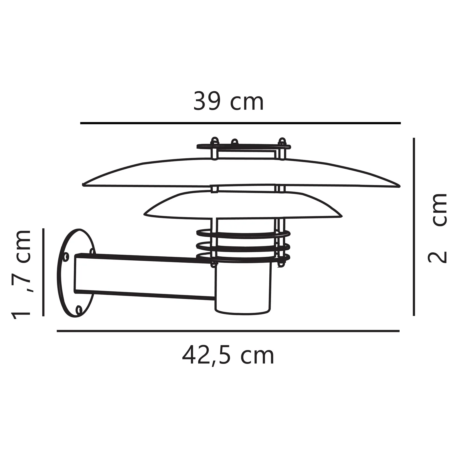Nordlux Phoe Outdoor Wall Light Copper Copper Garden E27 IP54 Mains 3