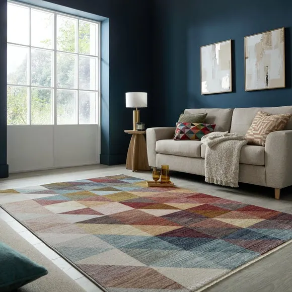 Tetra Checkerboard Diamond Rug 1