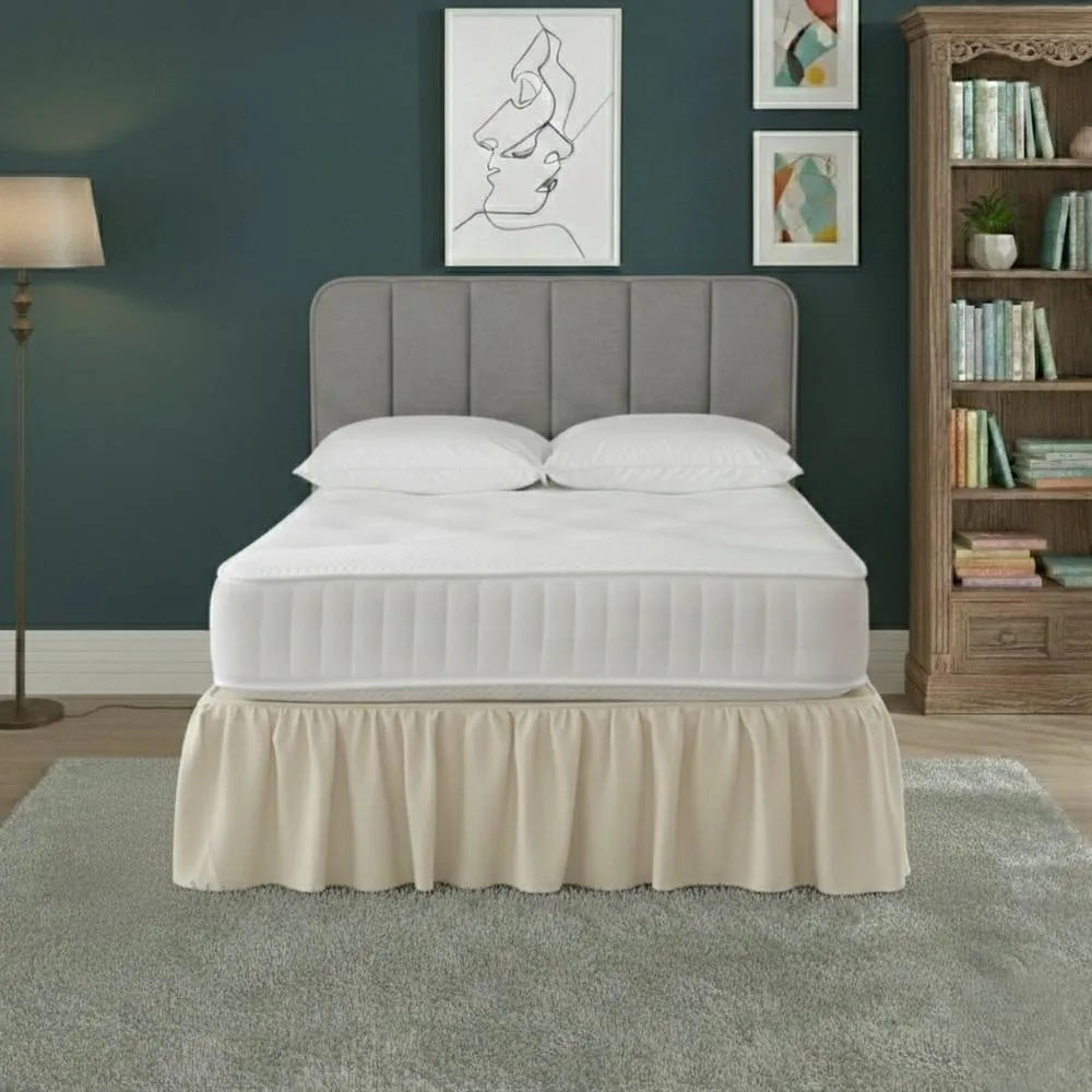 Snug City Base Valance Polycotton Sheet for Divan Beds Easy Care Bed Base Cover in Cream