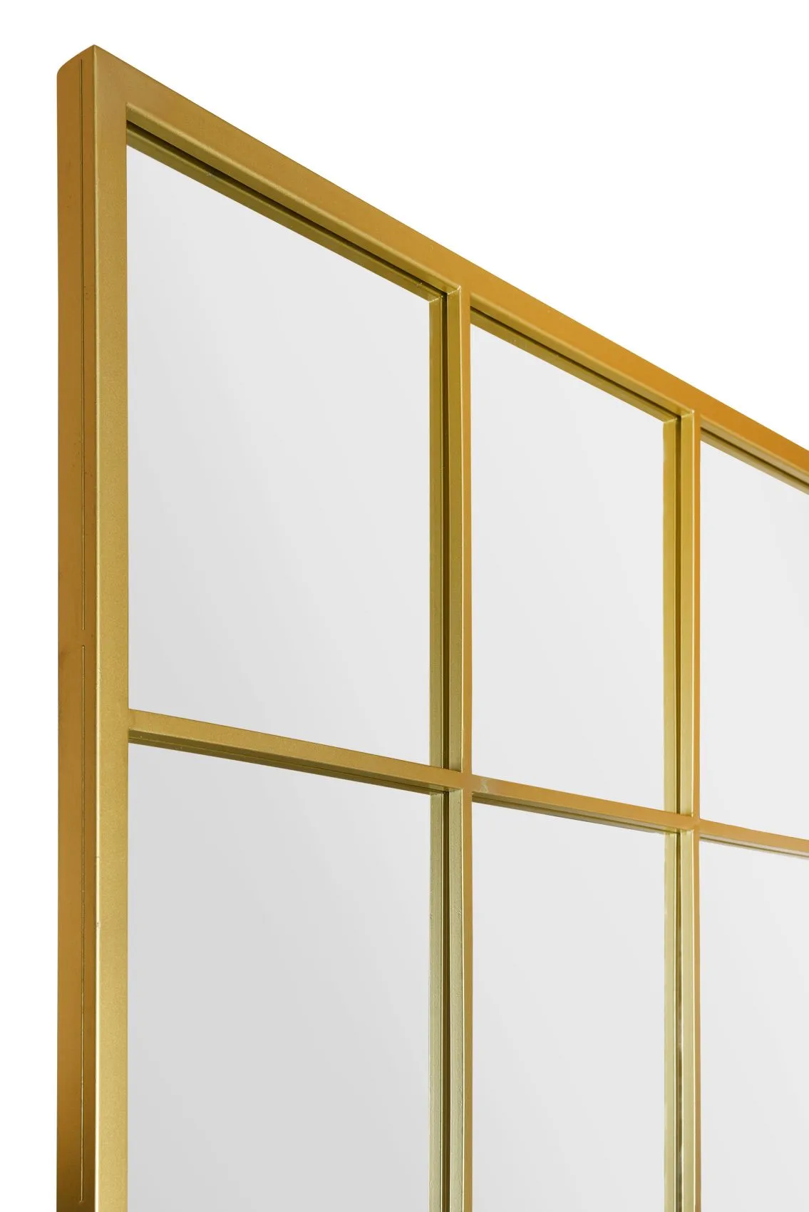 MirrorOutlet The Fenestra Gold Modern Window Leaner / Wall Mirror 69" X 43" 174CM X 110CM 3