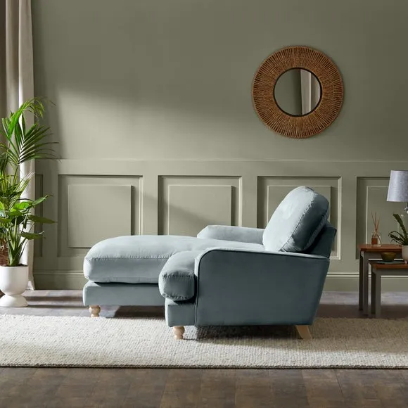 Martha Vintage Velvet Corner Chaise 3