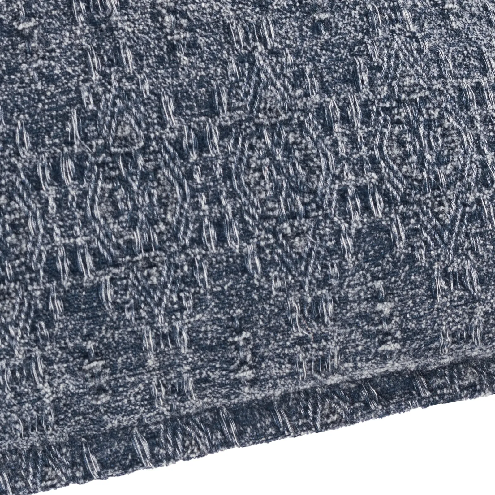 Yard Ramas Textured Jacquard 100% Cotton Cushion in Indigo 5
