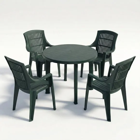 Trabella Athena Round Patio Table with 4 Bonnie Chairs 2