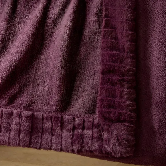 Catherine Lansfield Faux Velvet 150cm x 200cm Throw Blanket 2