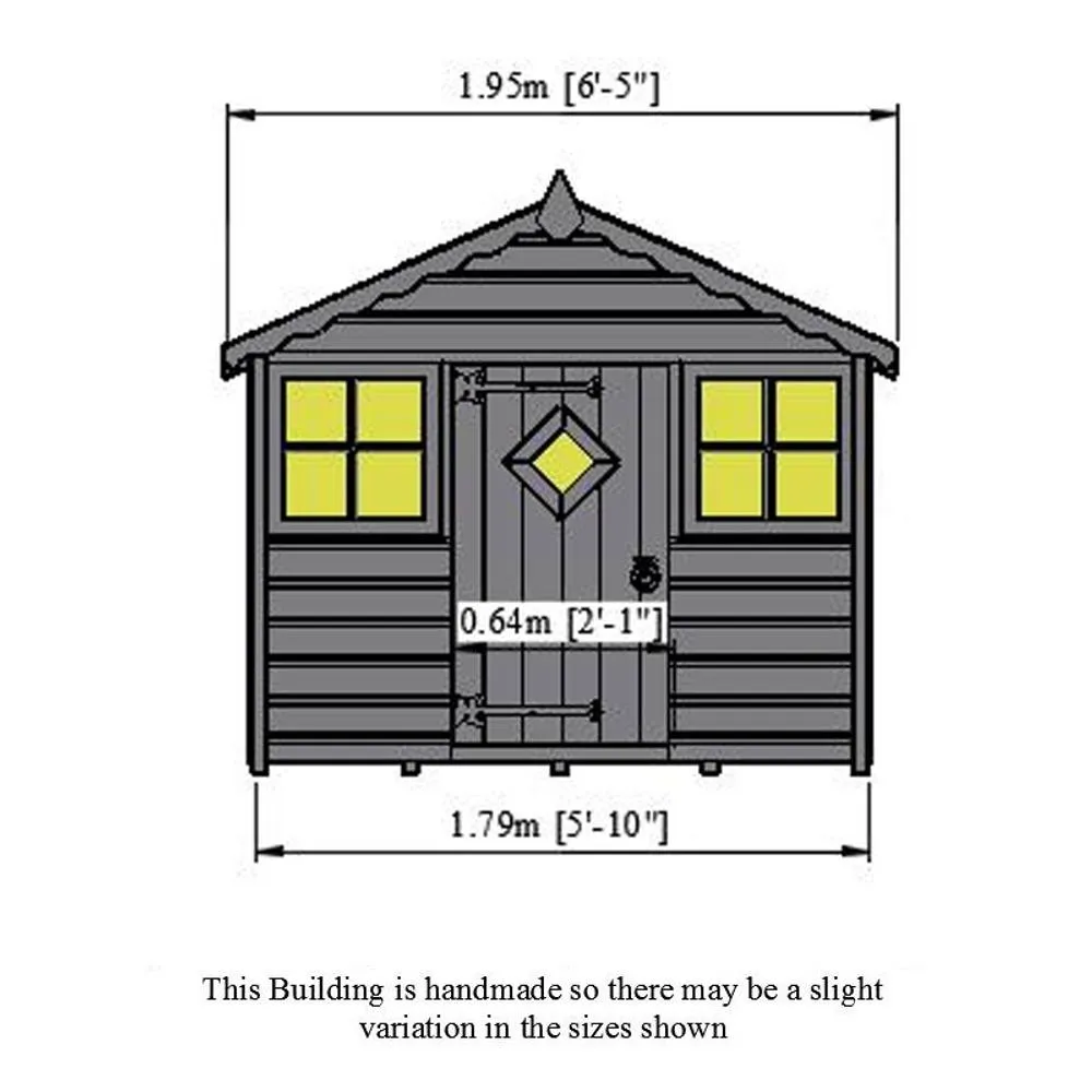 Shires Cubby Playhouse Kid's Wendy House in Brown 5