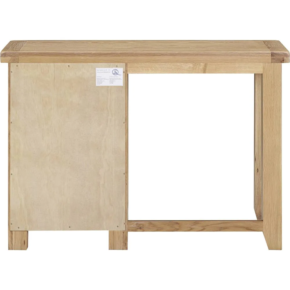 Seconique Windsor 3 Drawer Dressing Table (Fully Assembled) in Light Oak 6