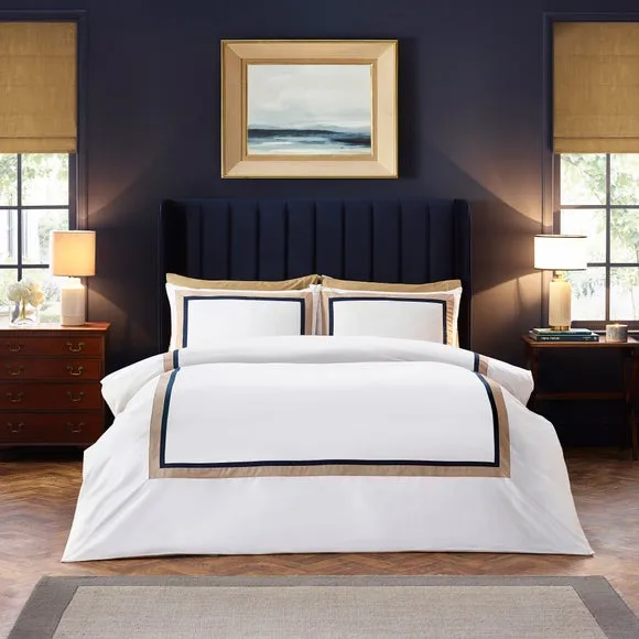 Dorma Alderton 100% Cotton Sateen Duvet Cover & Pillowcase Set 1