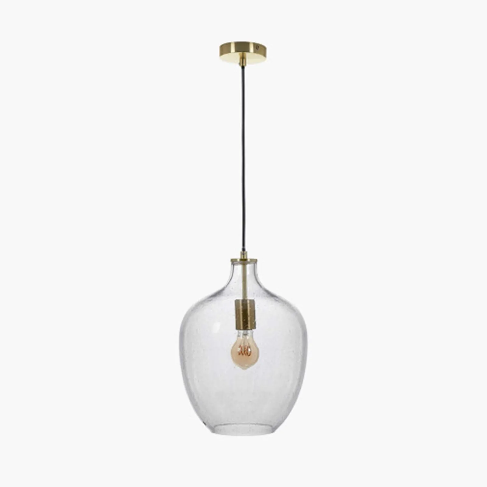 Bubble Glass Pendant Light, Gold | Barker & Stonehouse