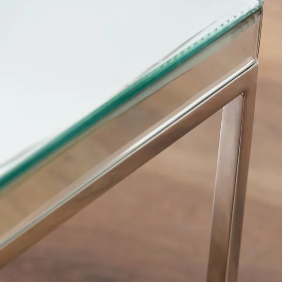 Elysee Square Coffee Table, Mirrored Glass 2