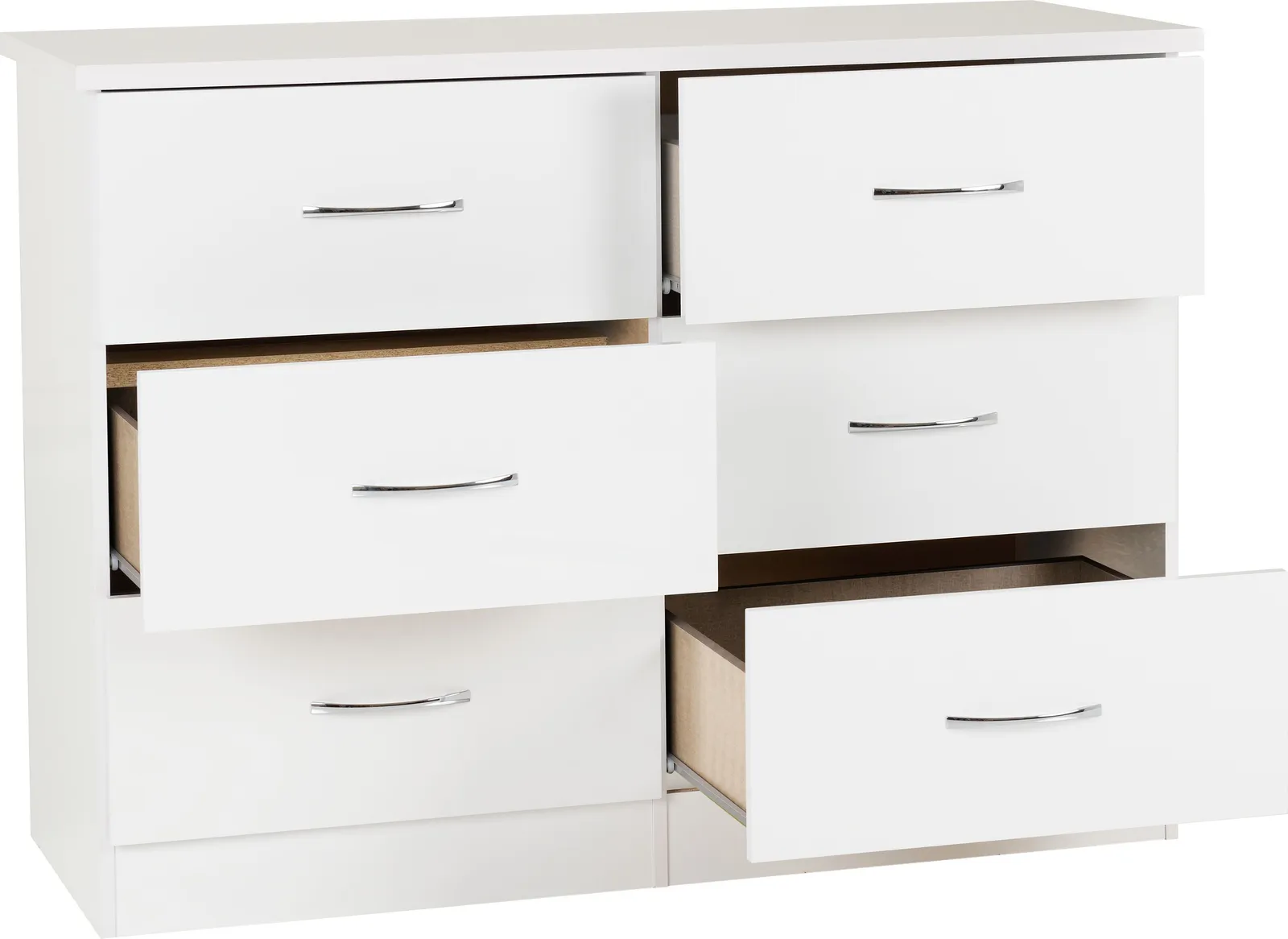 Seconique Nevada 6 Drawer Chest in White 4