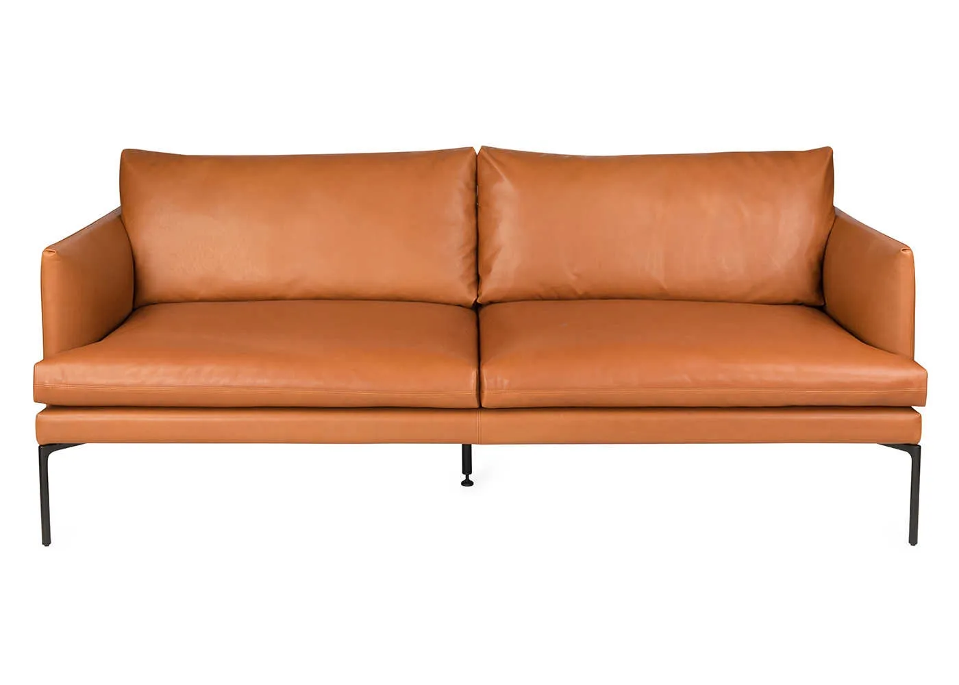 Heal's Matera 3 Seater Sofa Daino Leather Treacle Black Feet 1