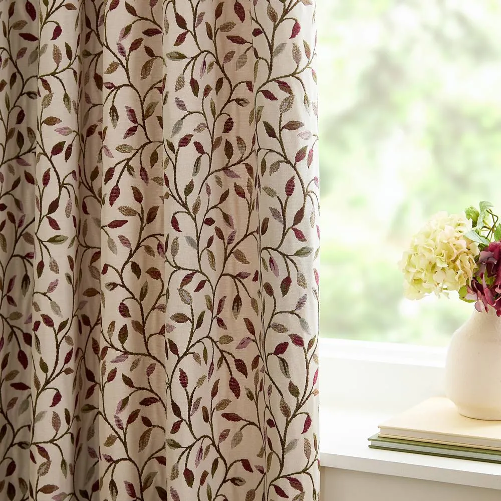 Voyage Maison Cervino Jacquard Pencil Pleat Curtain Pair in Purple 5