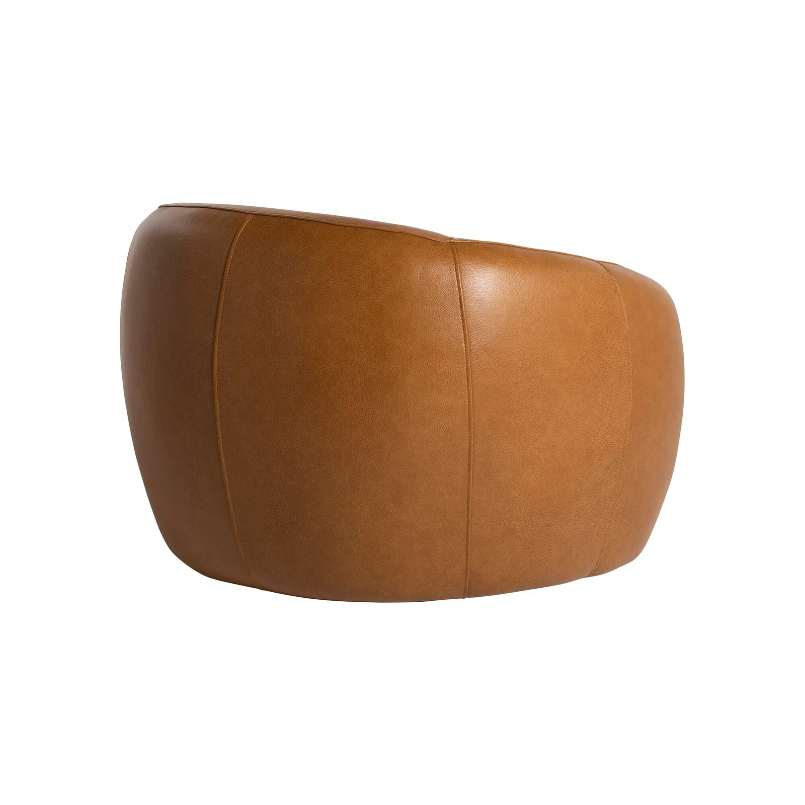 Gardin Swivel Armchair, Brown Leather | Barker & Stonehouse 6