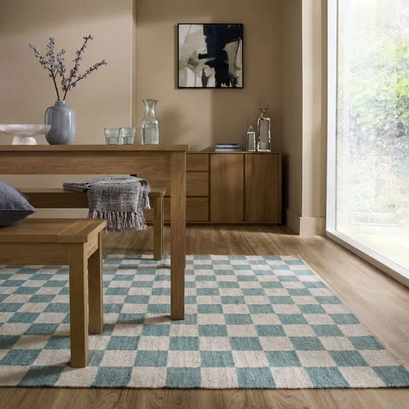 Seb Checkerboard Wool Rug 1