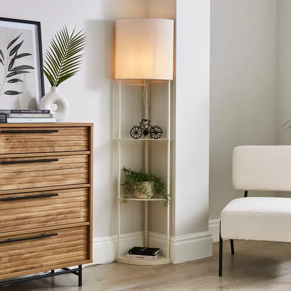 Jakob Corner Shelved Floor Lamp