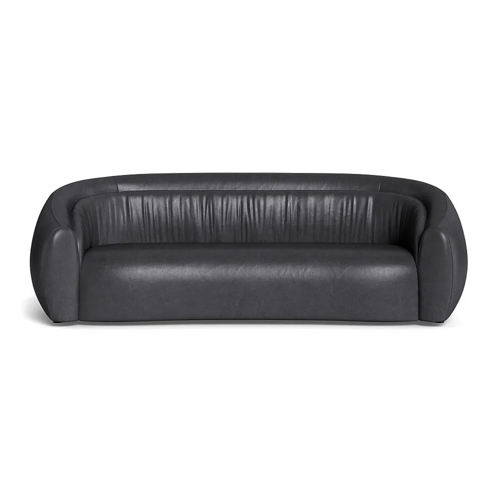 Heal's Flora 4 Seater Sofa Linea Leather Black 1