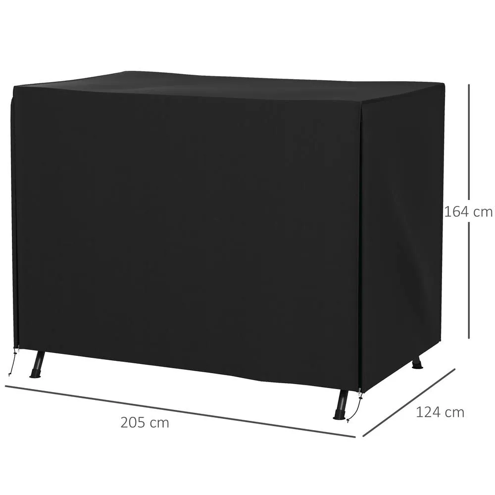 OUTSUNNY Garden Furniture Protector Patio Swing Chair Cover Black 3