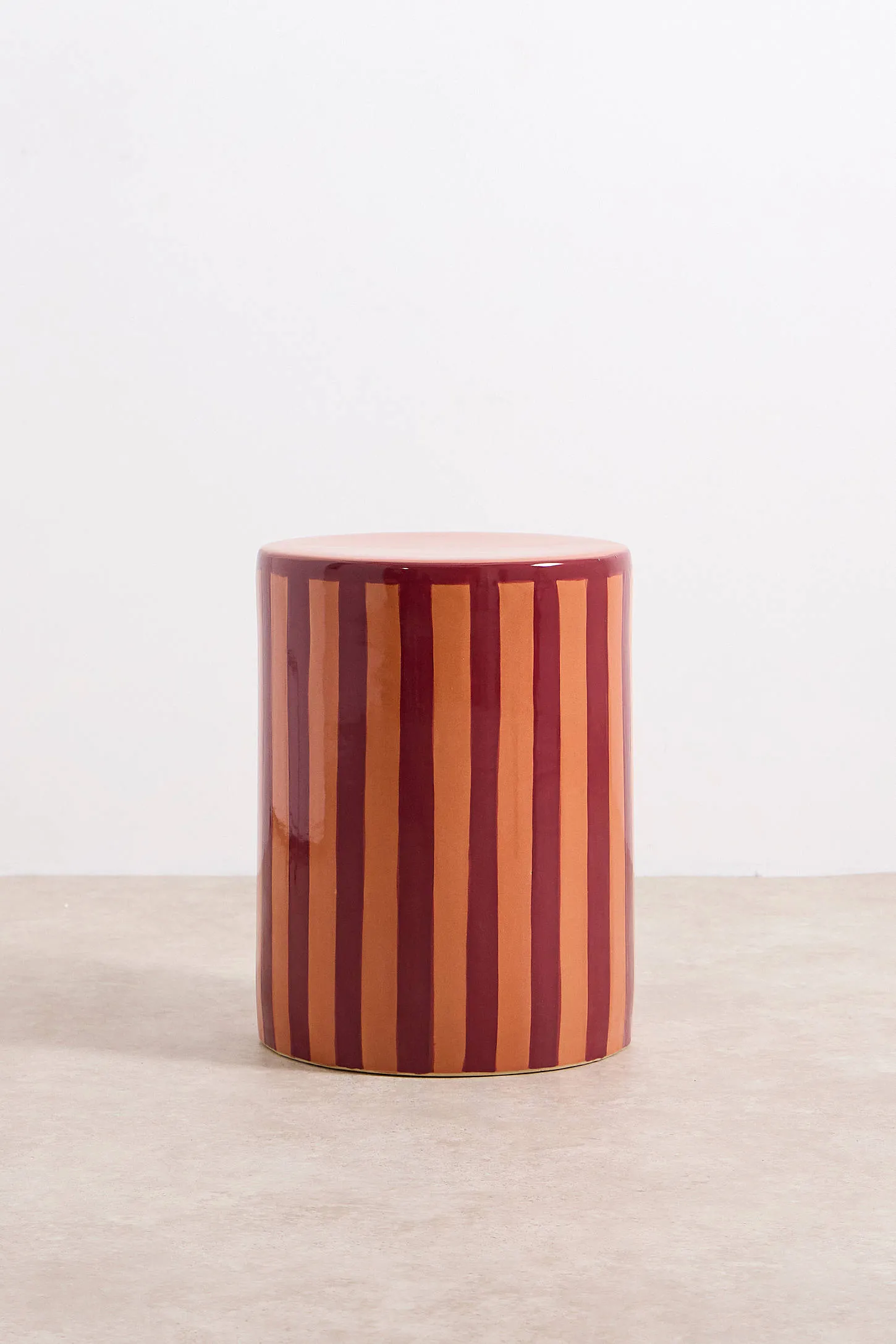 Striped Side Table - Pink 2