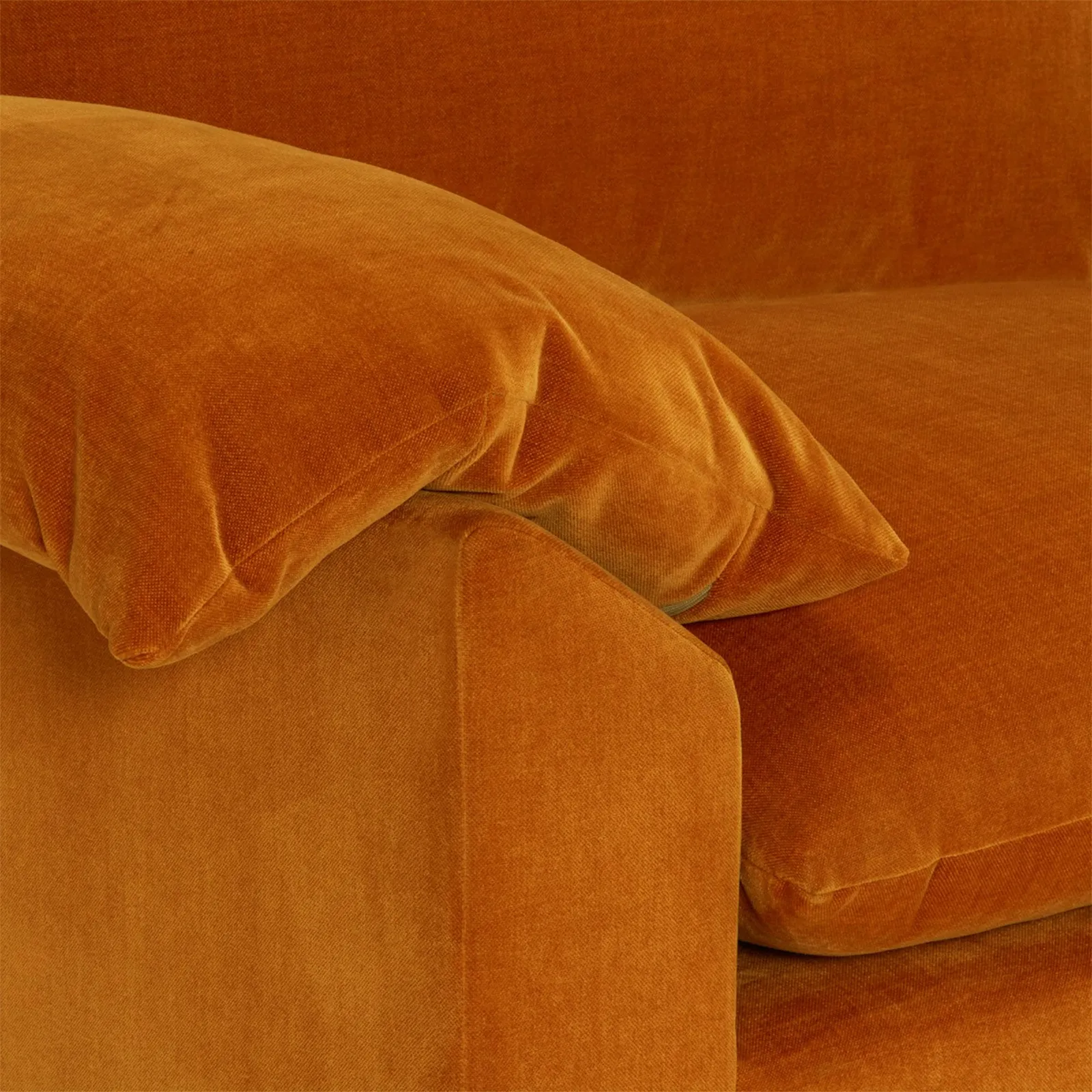 Hoxton Snuggler Armchair, Orange Fabric | Barker & Stonehouse 3