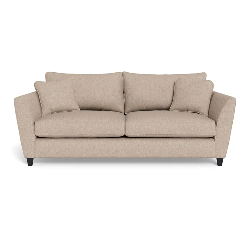 Heal's Torino 4 Seater Sofa Boucle Tweed Pearl Black Feet 1