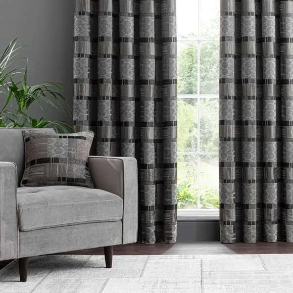 Prague Chenille Eyelet Curtains 4