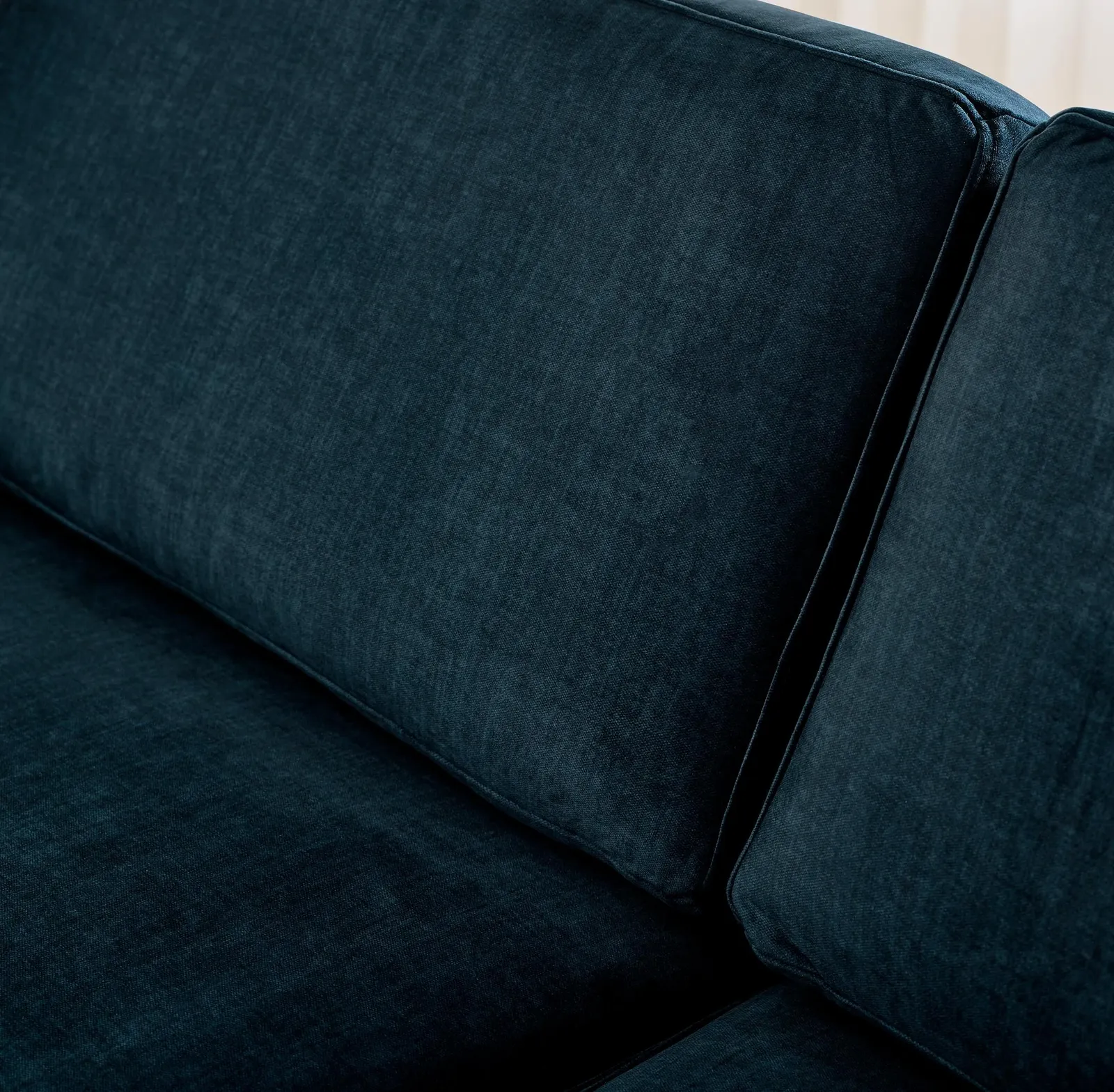 FurnitureboxUK Logan Fabric 3 Seater Sofa in Blue 4