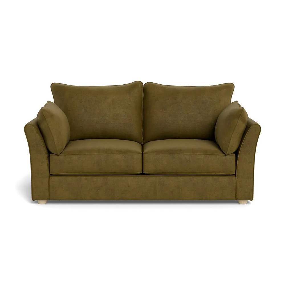 Heal's Tailor 3 Seater Sofa Smart Luxe Velvet Peridot Natural Beech Feet 1