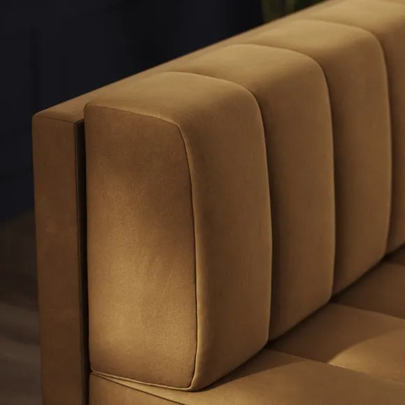 Amali Corner Dining Bench, Matte Plush Velvet 3