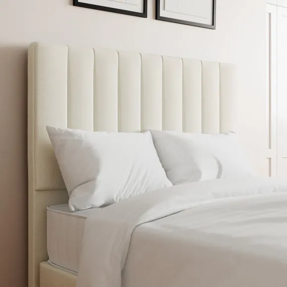 Luxury Linen Vertical Stripe Headboard 1