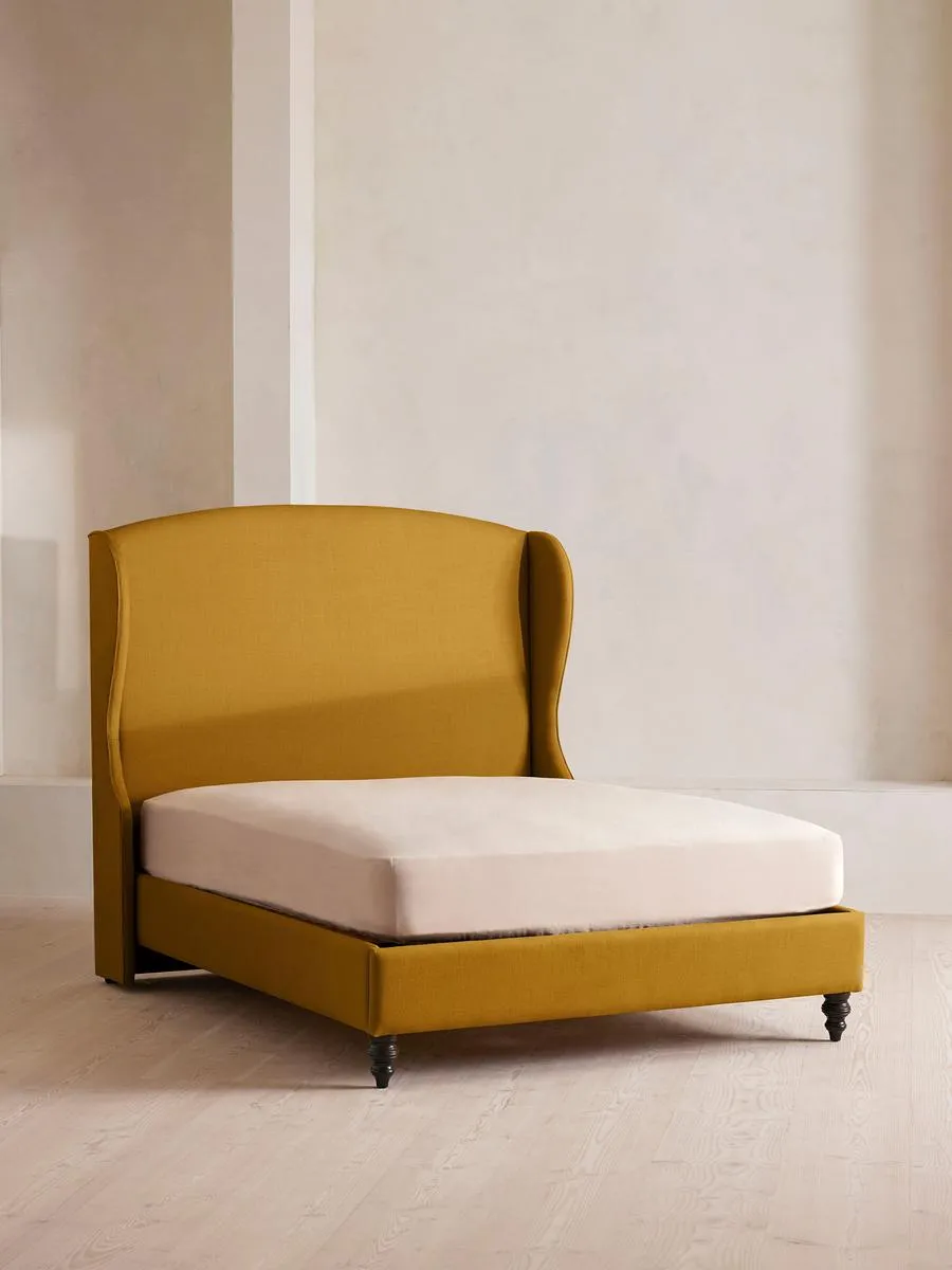 Rivas Bed, Emperor, Linen, Turmeric