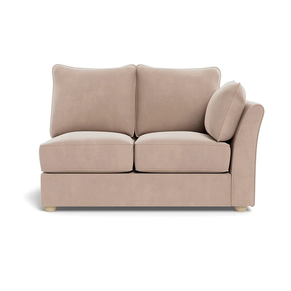 Heal's Tailor Double Right Hand Facing Corner Unit Smart Velvet Pebble Natural Feet 1