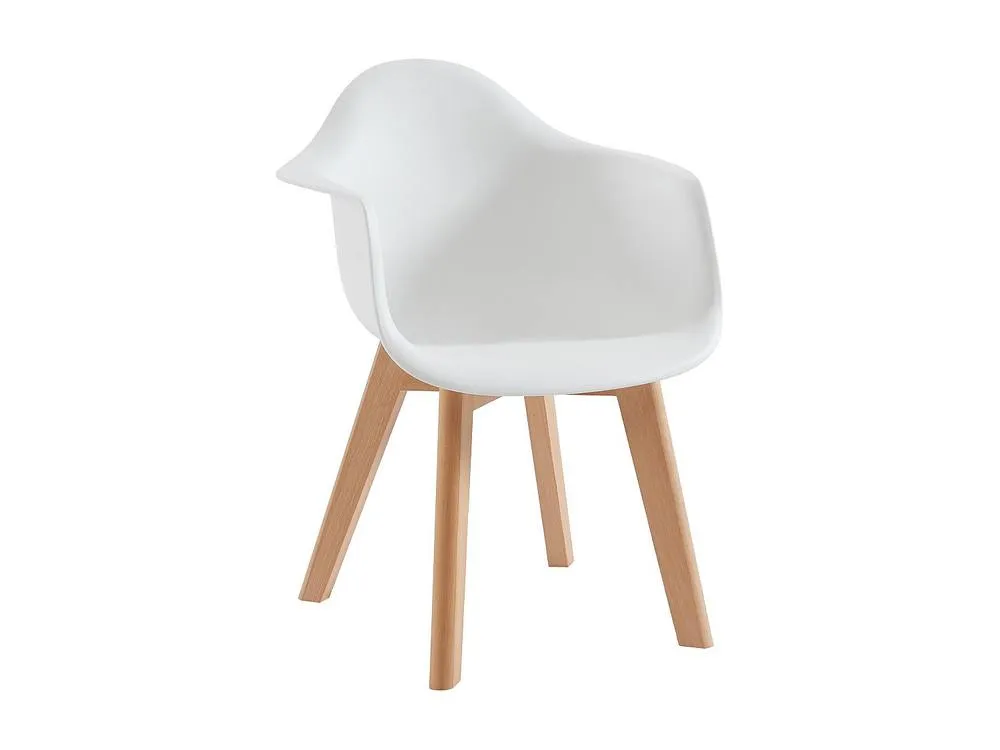 Vente-unique Set Of 2 Children's Chairs With Armrests In Polypropylene & Beech in White 6