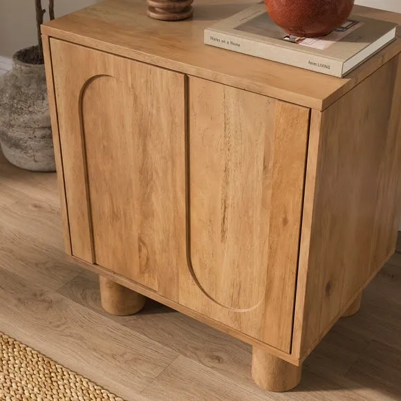 Juni Bedside Table, Mango Wood 3