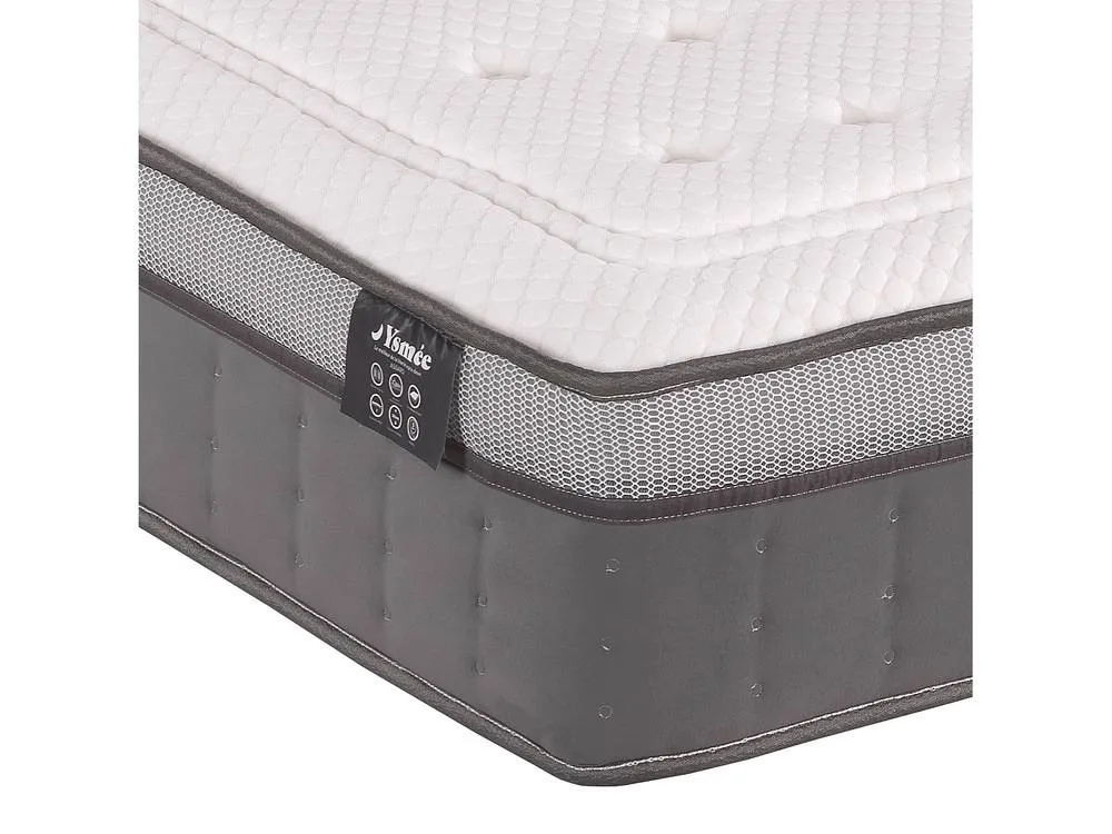 Vente-unique Mattress - 180 X 200 Cm - Hybrid 7-Zone Pocket Sprung & Memory Foam in White 5