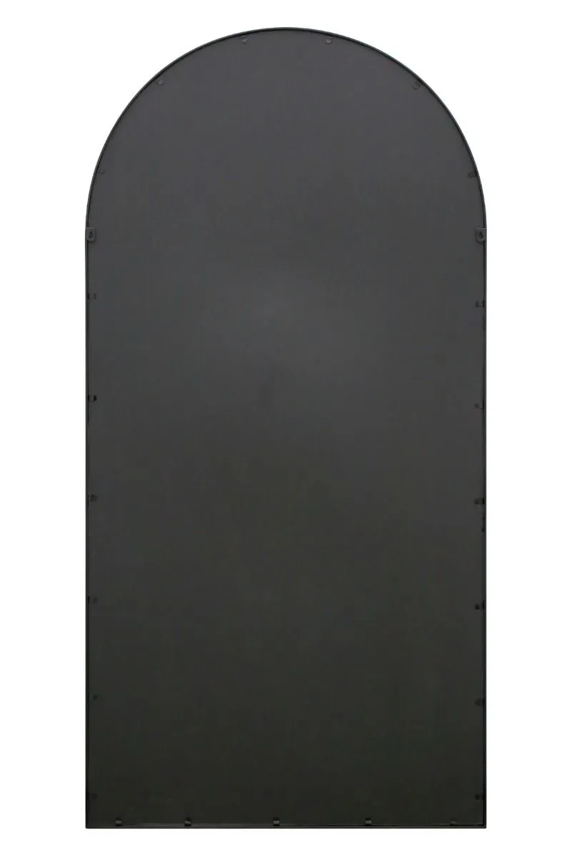 MirrorOutlet Black Metal Framed Arched Window Wall Mirror 71" X 35" (180 X 90CM) 3