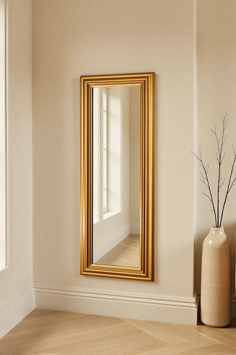 Yearn Mirrors Contemporary Gold Framed Bevelled Mirror