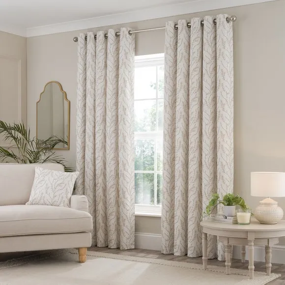 Shimla Embroidered Floral Eyelet Curtains 2