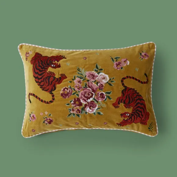 Cotton Velvet Tiger Cushion 3