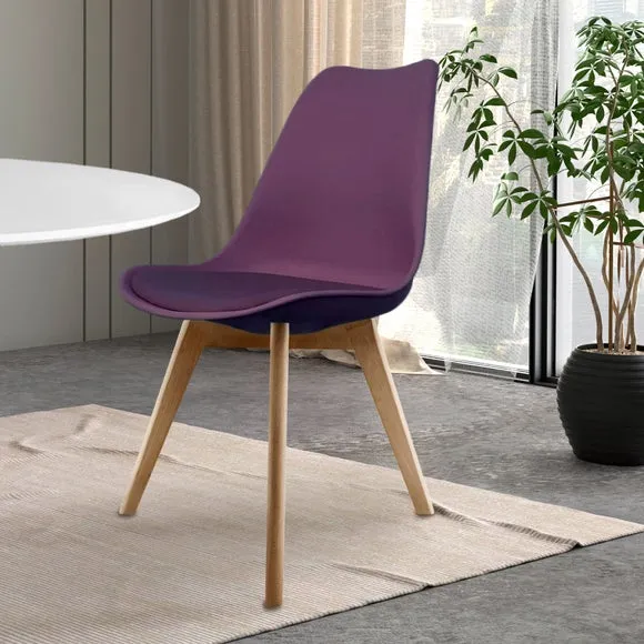 Fusion Living Soho Plastic Dining Chair with Squared Legs 1