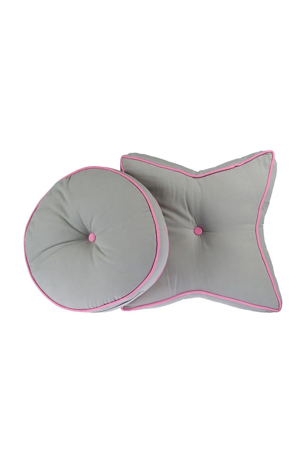 Homescapes Star Floor Cushion Soft Cotton, Comfy & OEKO-TEX® Certified in Mid Grey 4