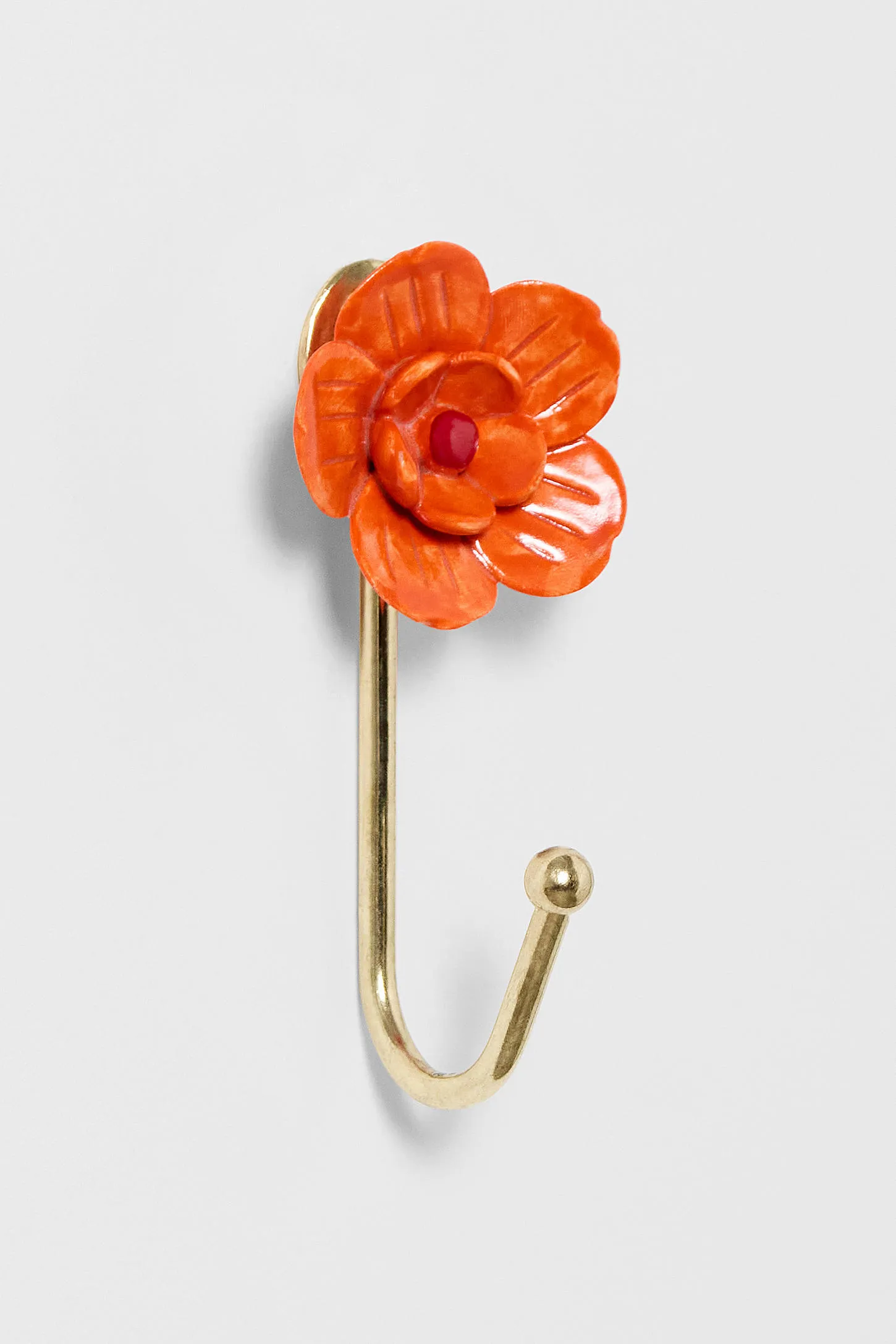 Orange Single Flower Wall Hook - Orange 2