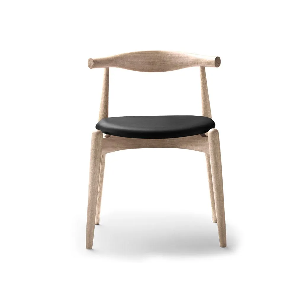 Carl Hansen & Son CH20 Dining Chair Soaped Oak Thor Leather 301 Seat 2