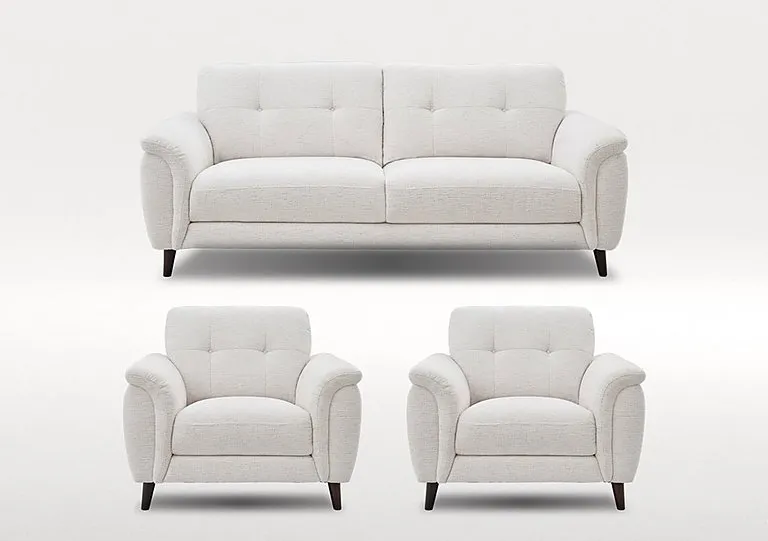 Chantilly 3 Seater Fabric Sofa and 2 Armchairs Set