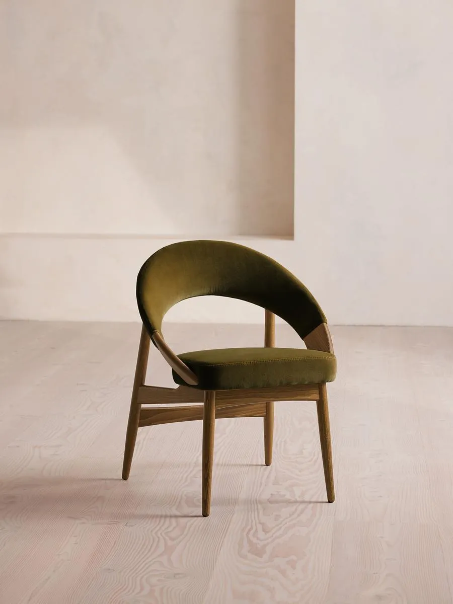 Lachlan Dining Chair, Velvet, Olive