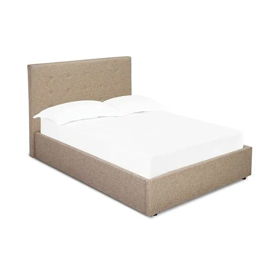 Lucca Plus Fabric Double Bed In Beige