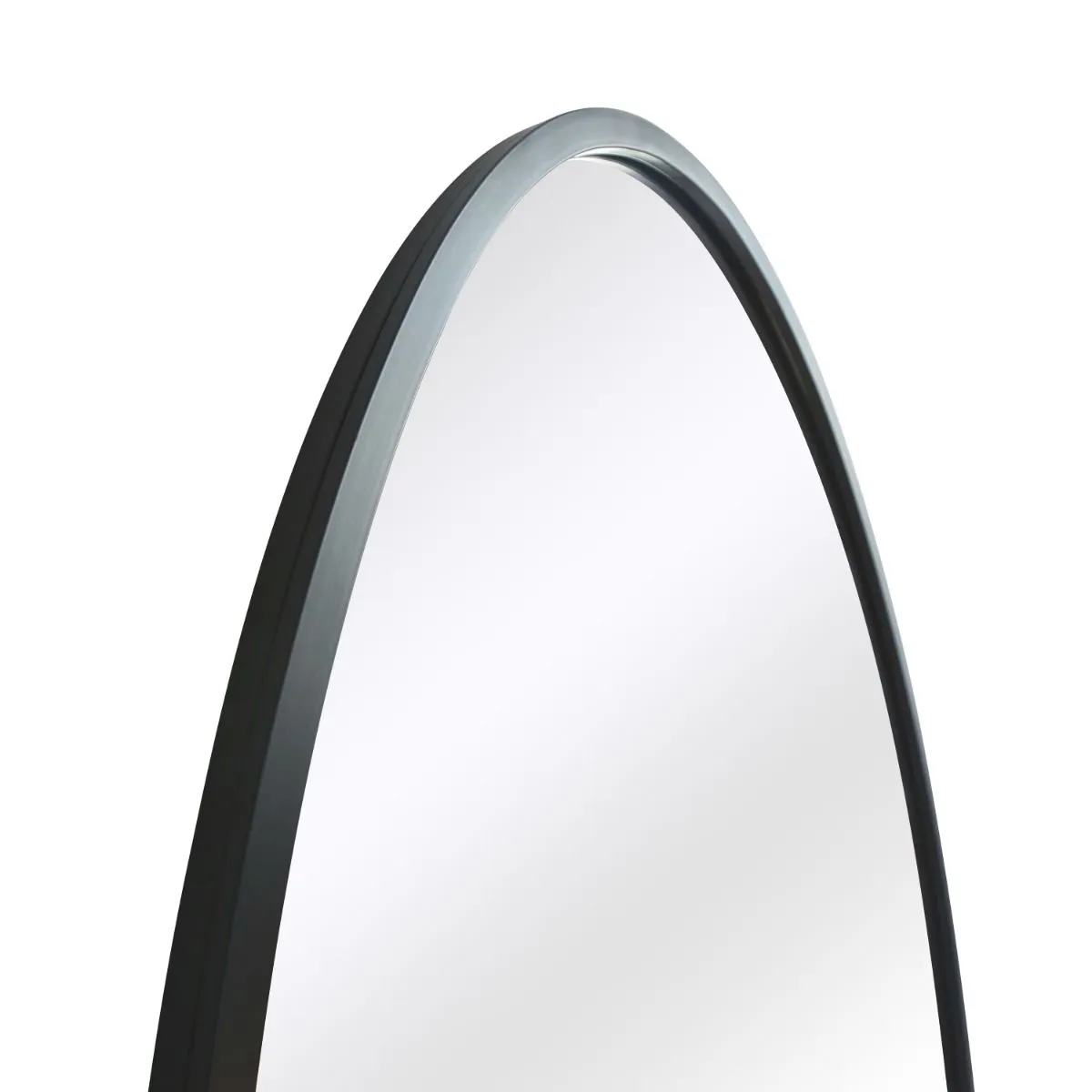 MirrorOutlet Black Metal Framed Oval Wall Mirror 71" X 39" (180 x 100CM) 4