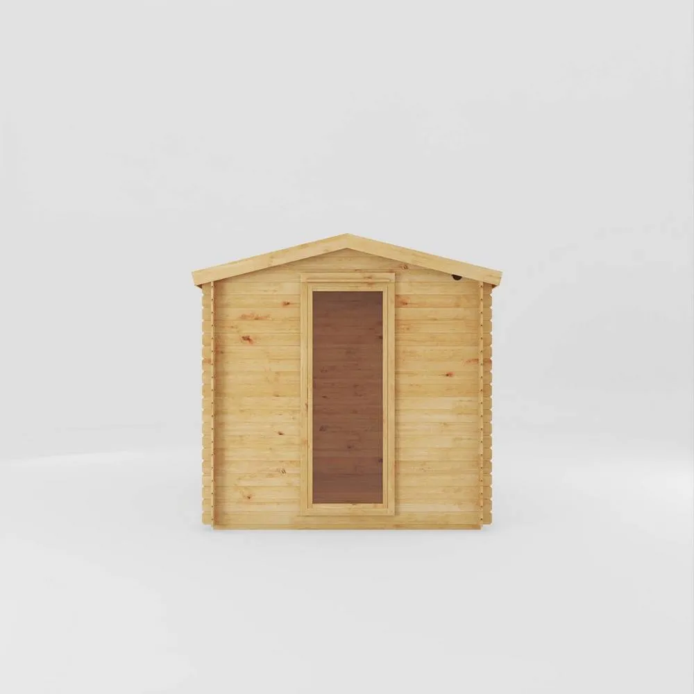 Mercia 3 x 2.5 m Reverse Apex Log Cabin - 19 mm - L263.7 x W302.4 x H253.4 cm in Brown 4