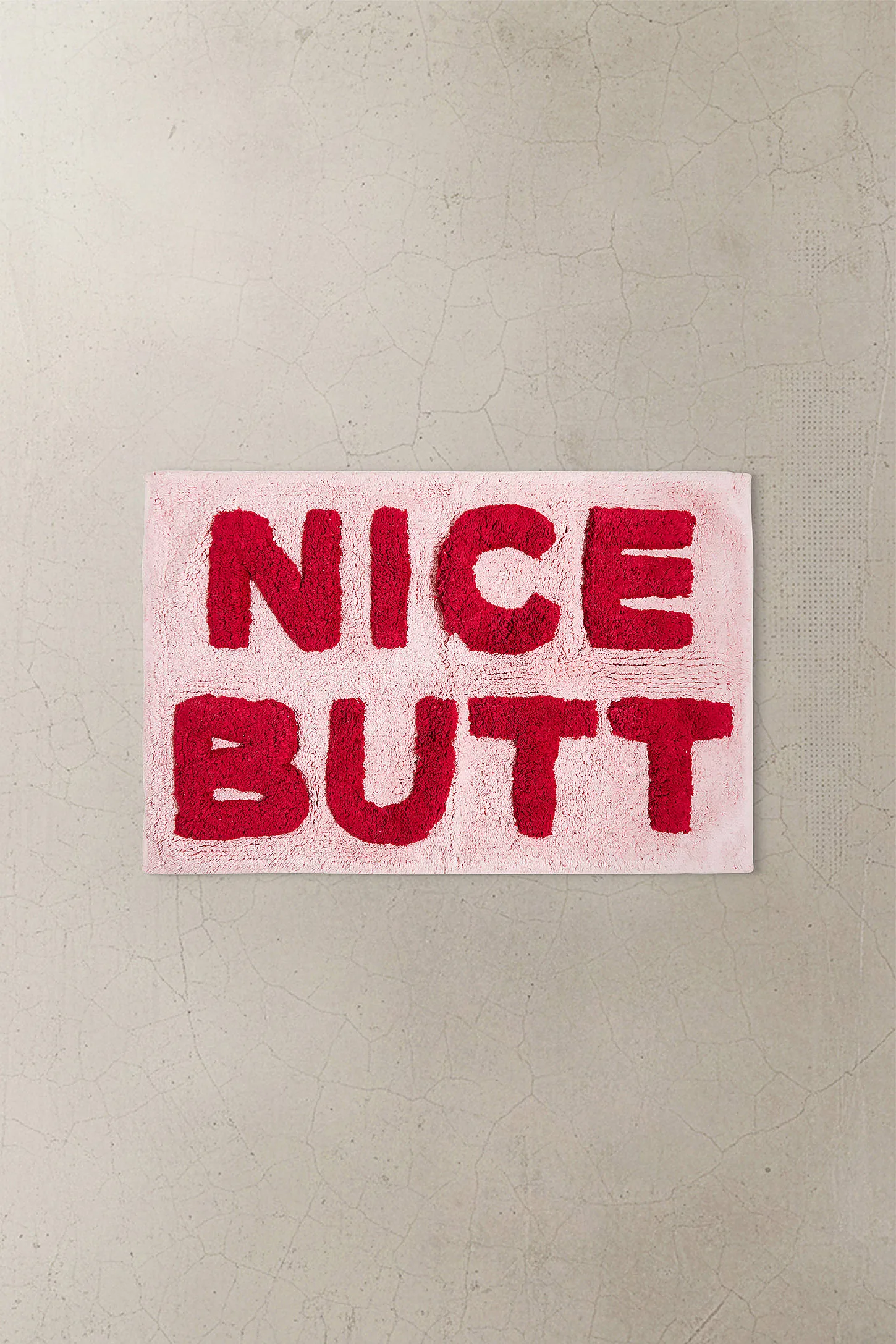 Pink & Red Nice Butt Bath Mat - Pink