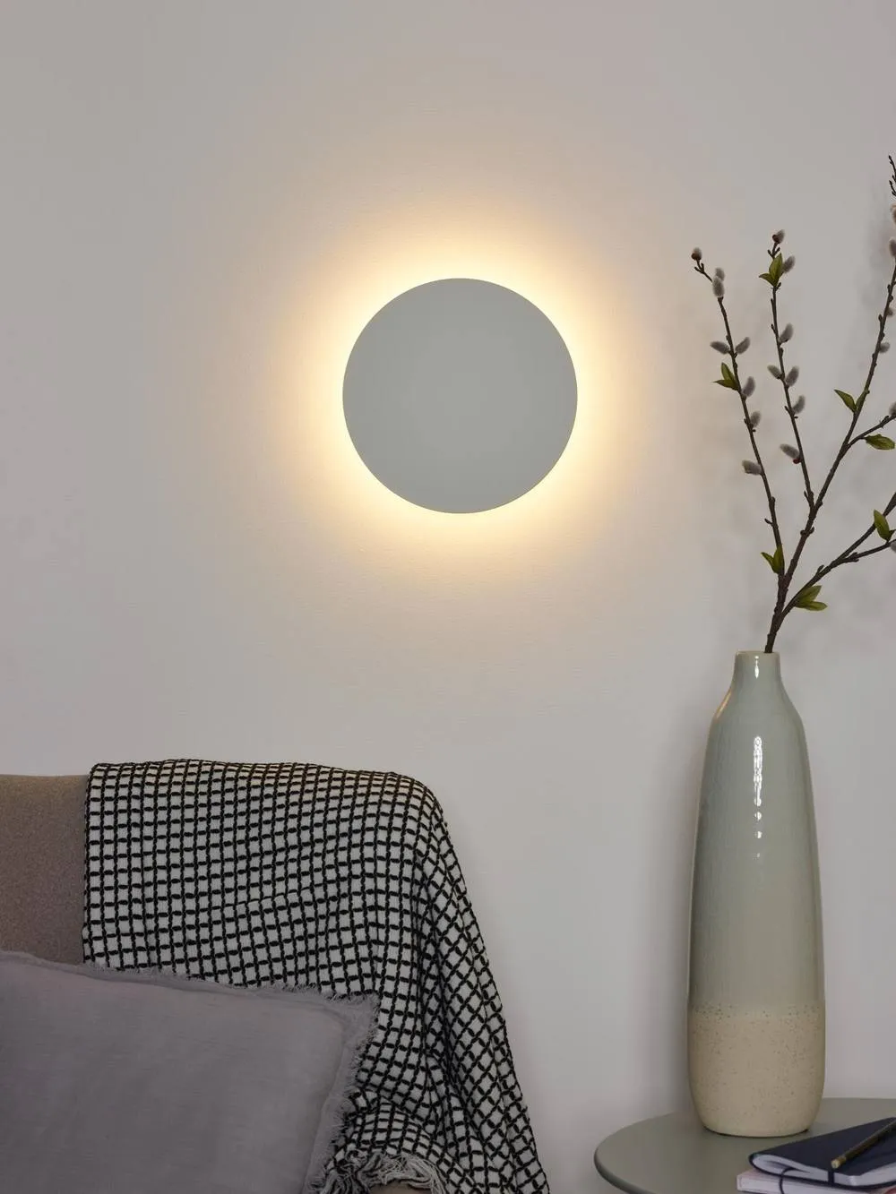 Netlighting Eklyps Led Modern Wall Light Ø 25cm LED 1x8W 3000K White 4